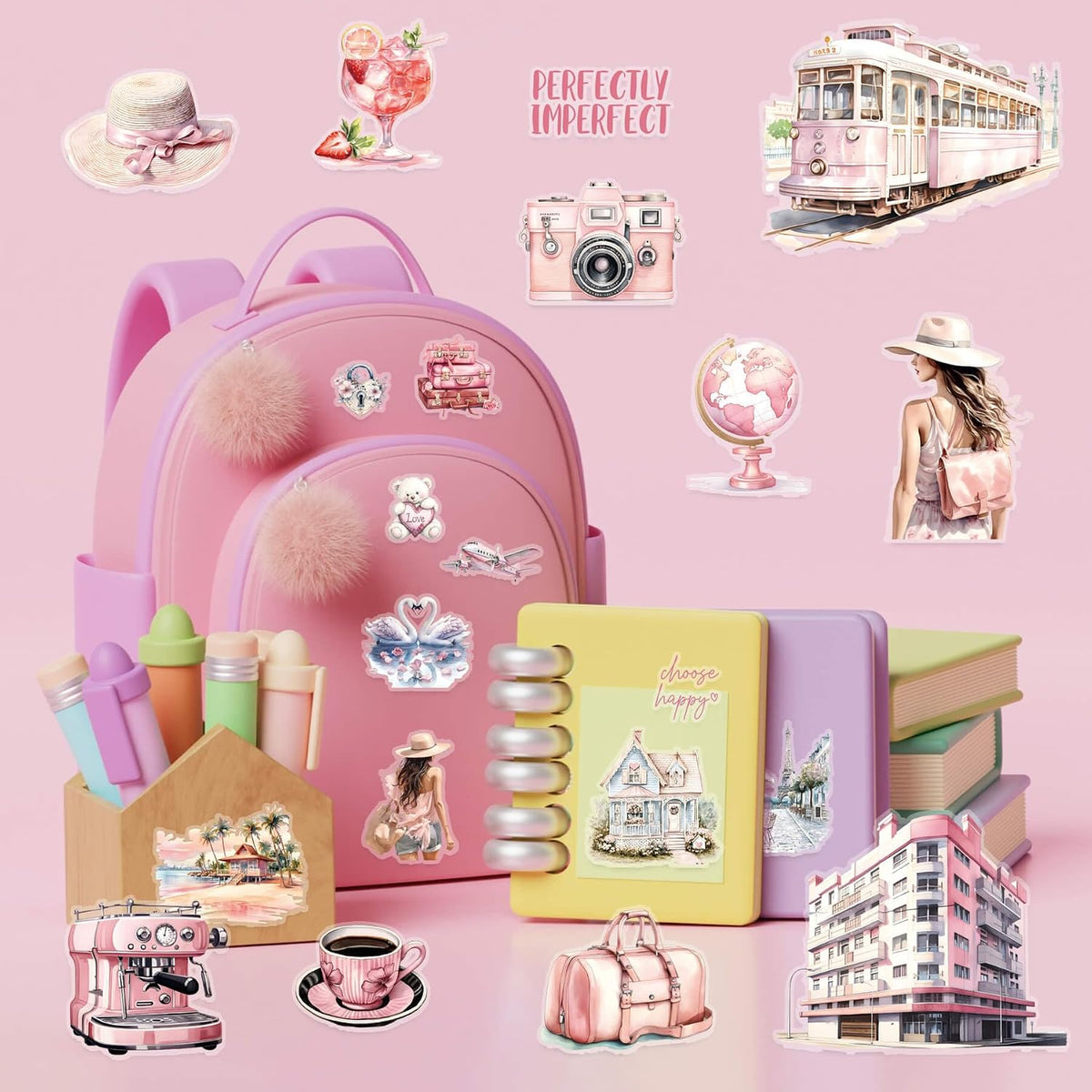 360 PCS People Stickers Book for Adults - Vintage Aesthetic Journaling Supplies Kit with Women Figures｜Scrapbooking,Card Making & Water Bottle DIY