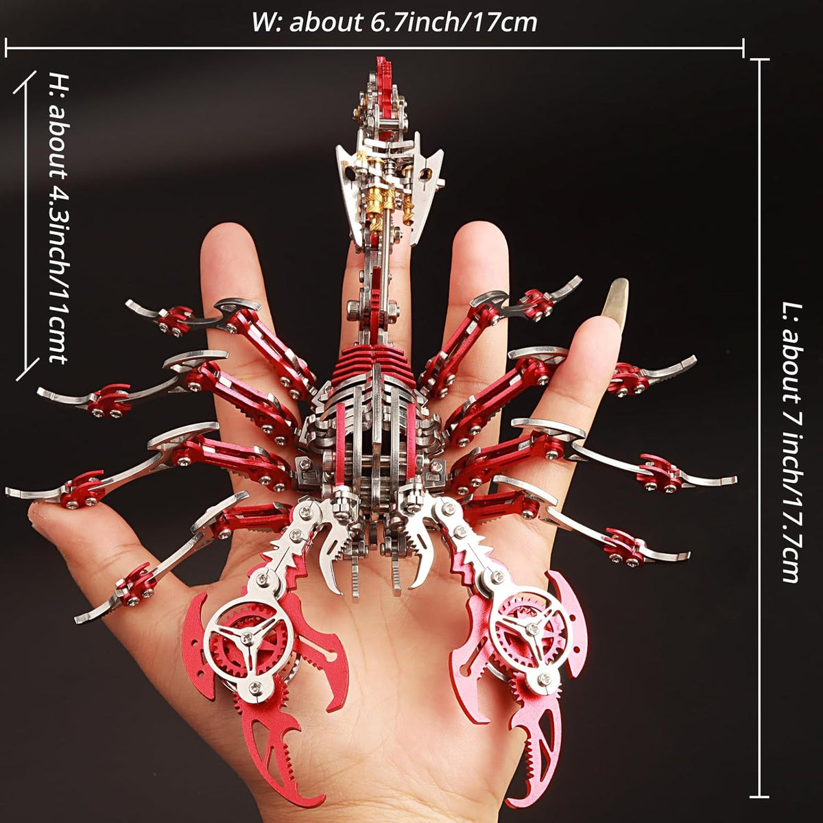3D Metal Puzzles for Adults, Metal Model Kits Scorpion Metal Building Kit