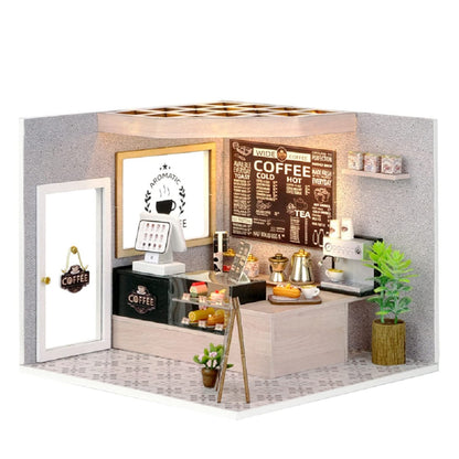 Flever DIY Miniature House Kit, Tiny Home Kit with LED Light, Mini House Build Craft Kits for Adults and Teens, Home Decor Creative Gift for Family/Friends(Warm Moment)
