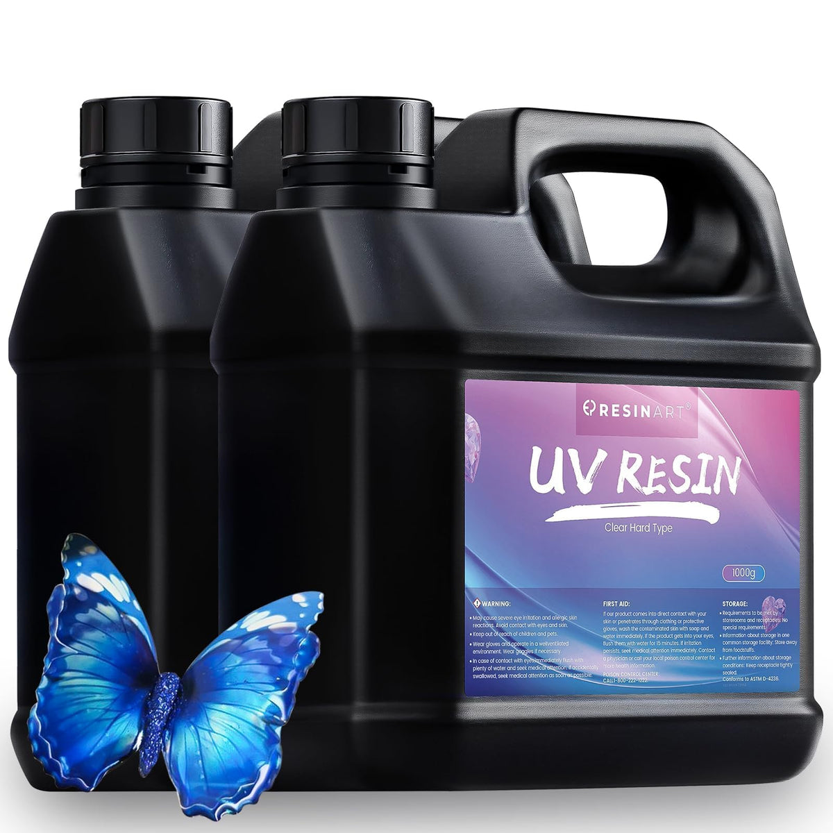 UV Resin 1000g, Crystal Clear Anti-Yellowing Hard Resin for DIY Crafts