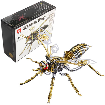 3D Metal Wasp Puzzles for Adults Model Kits Mechanical Building Blocks Difficult DIY Assembly for Men