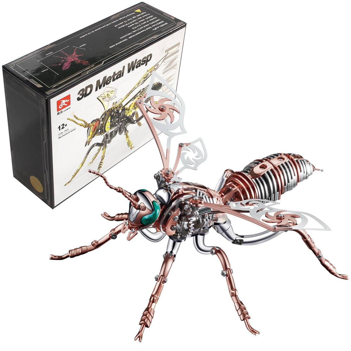 3D Metal Wasp Puzzles for Adults Model Kits Mechanical Building Blocks Difficult DIY Assembly for Men