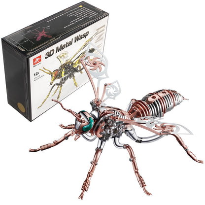 3D Metal Wasp Puzzles for Adults Model Kits Mechanical Building Blocks Difficult DIY Assembly for Men