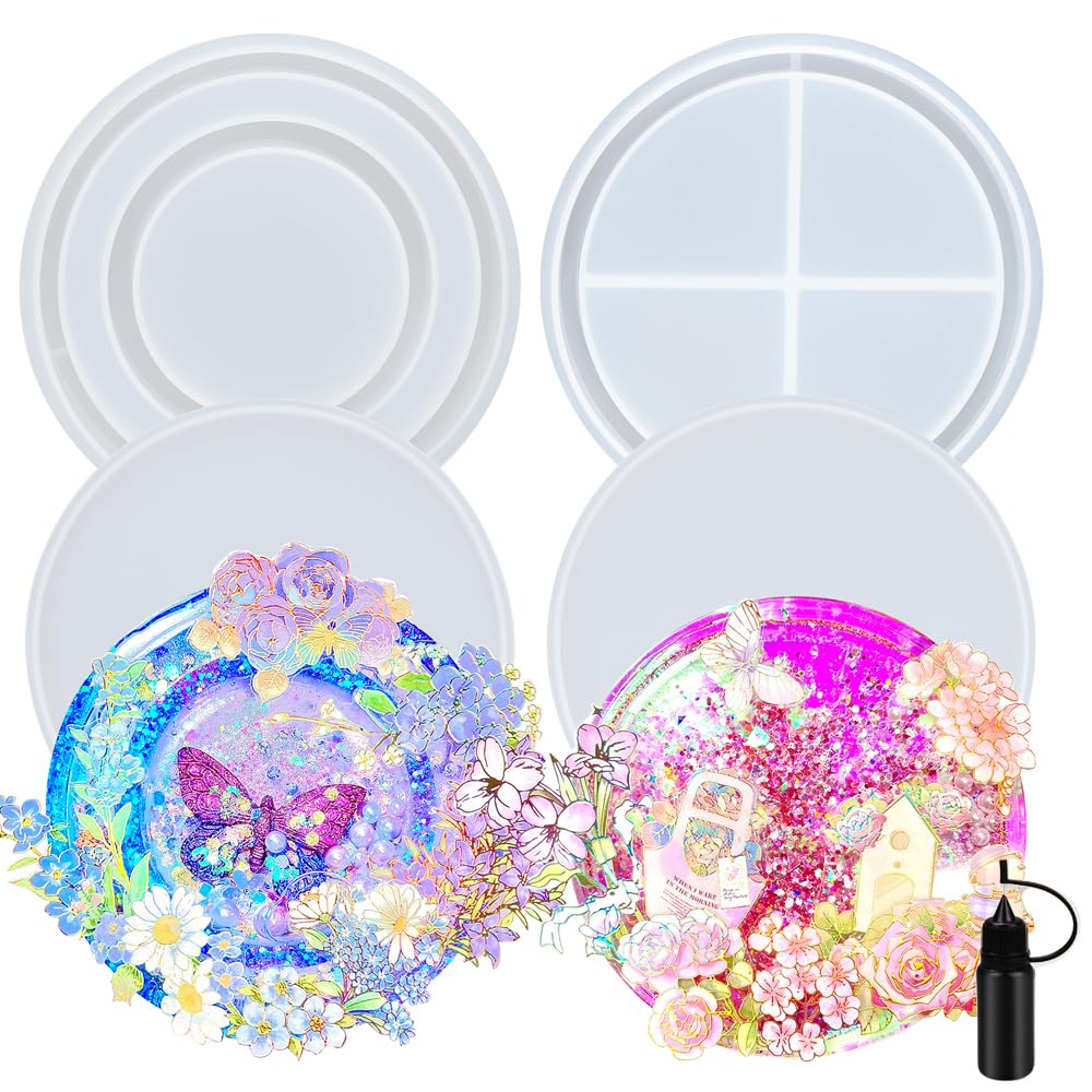 Alphabet Resin Shaker Molds Kawaii Keychain Charm Large and Small Set Pack of 107 Silicone Trays Seal Films Precision Tip Applicator Bottle Kit Bundle