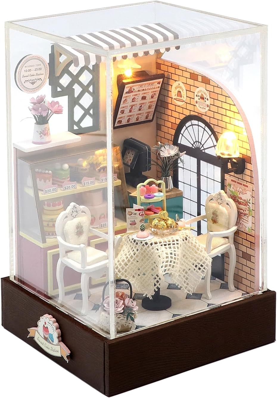 Miniature Wizardi Roombox- Dessert Cafe Tiny Home kit. DIY Kits for Adults.