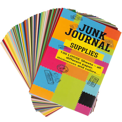Junk Journal, 8.5x5.5'' Half Letter, 100 Unique Sheets 200 Pages, Journals
