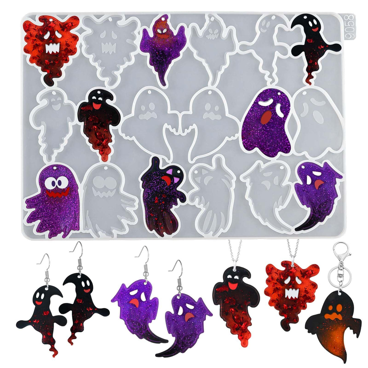 Resin Earring Molds, Set of 4 Style Silicone Earring Molds