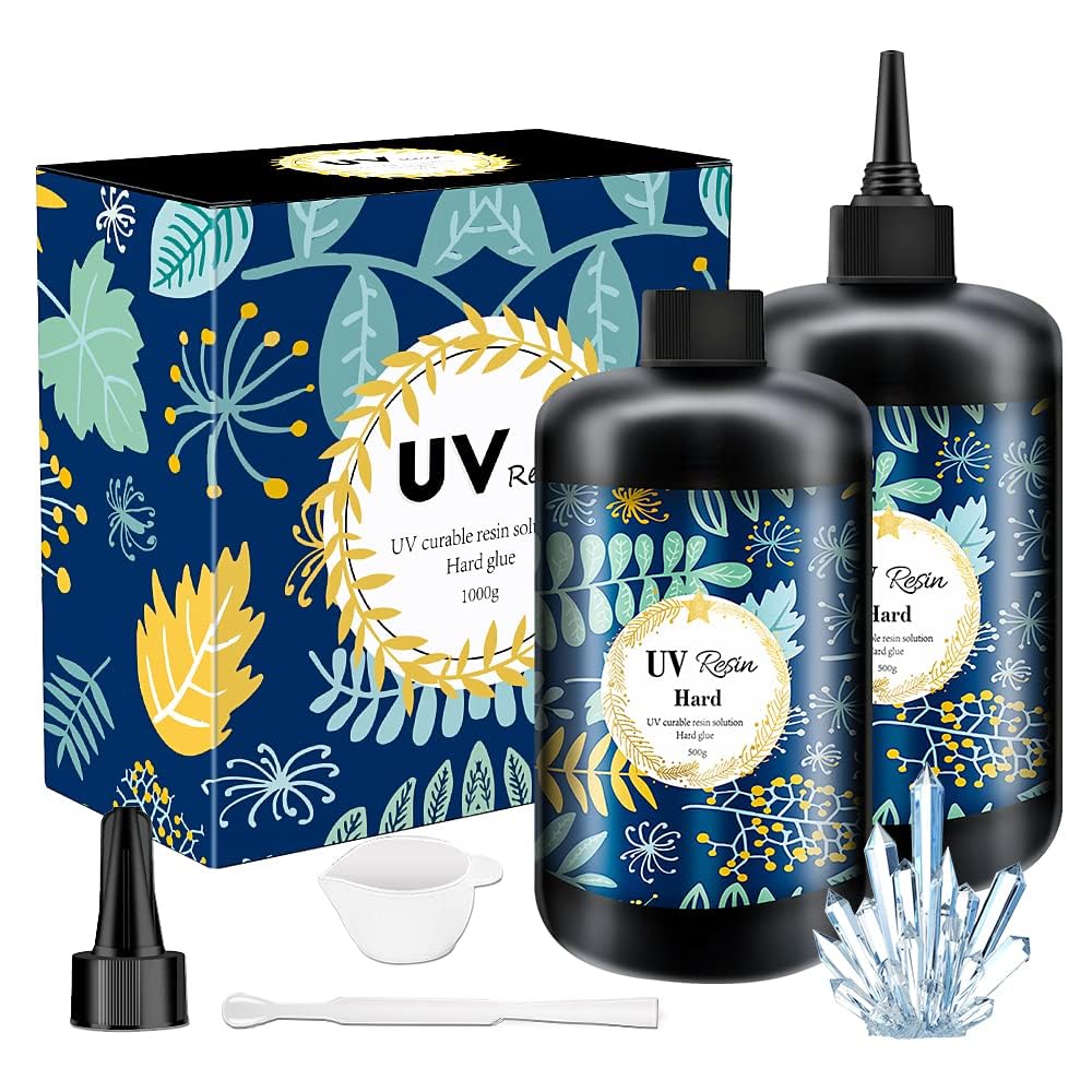 Crystal Clear Hard UV Resin,100 g Fast Curing Formula