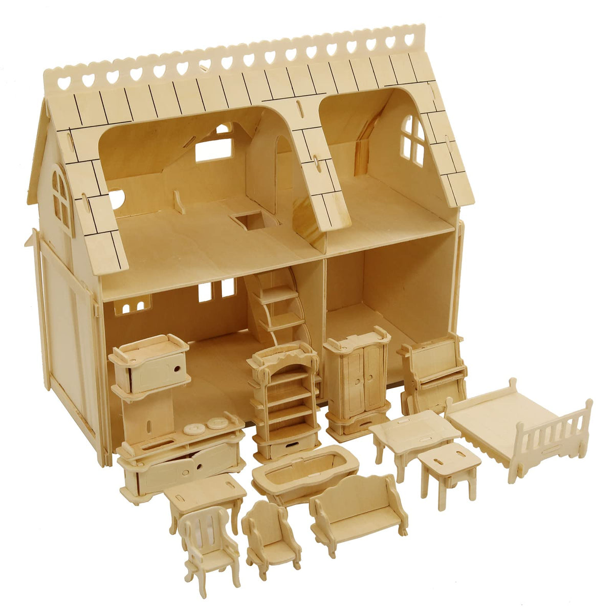CUTEROOM 3D Puzzle House,Fantasy Villa Model Kit DIY Miniature Dollshouse