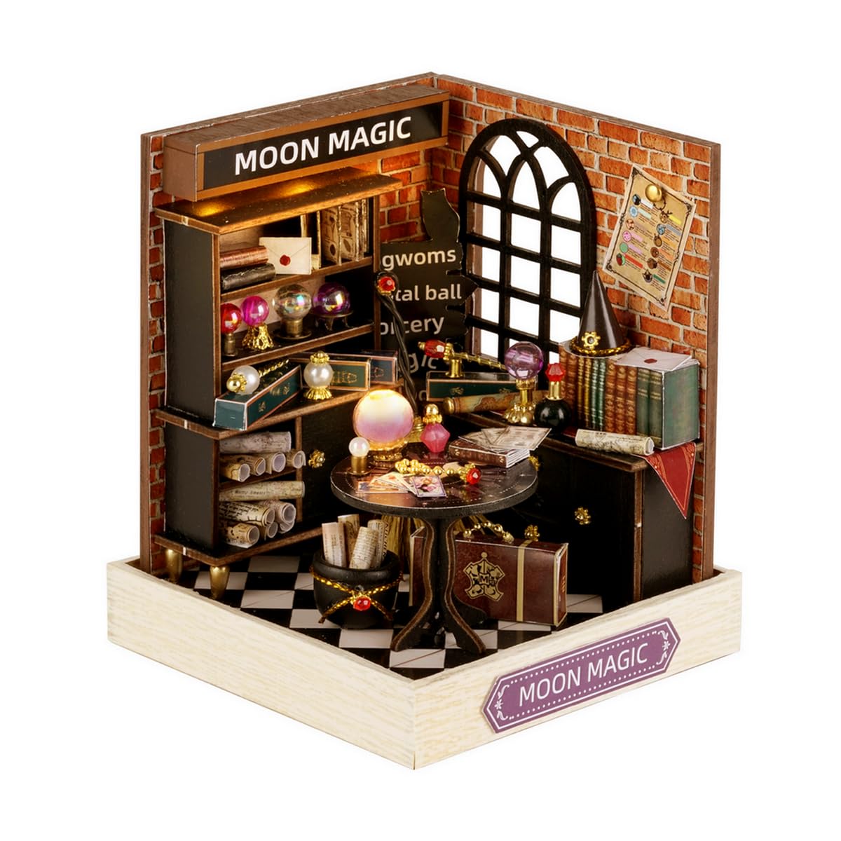CUTEROOM DIY Doll Room Miniature Furniture Wooden House Kit-Study Room