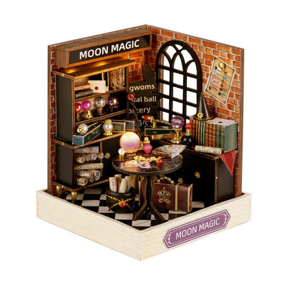 CUTEROOM DIY Doll Room Miniature Furniture Wooden House Kit-Study Room