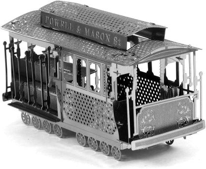 Fascinations Metal Earth San Francisco Cable Car 3D Metal Model Kit,Silver