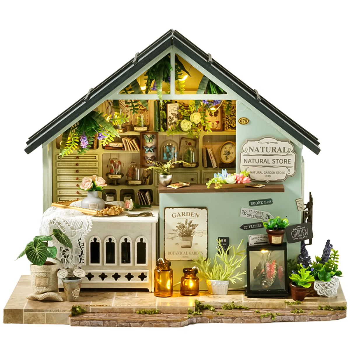 Spilay DIY Miniature House Kit for Adults, Miniature Dollhouse Kit