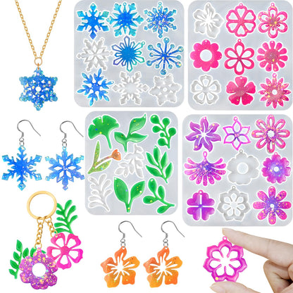 Resin Earring Molds, Set of 4 Style Silicone Earring Molds