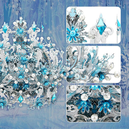 Piececool 3D Metal Puzzles, Ice Snow Crown Tiaras Model Building Kits, Challenging Assembly DIY Crafts Kits, Best Birthday