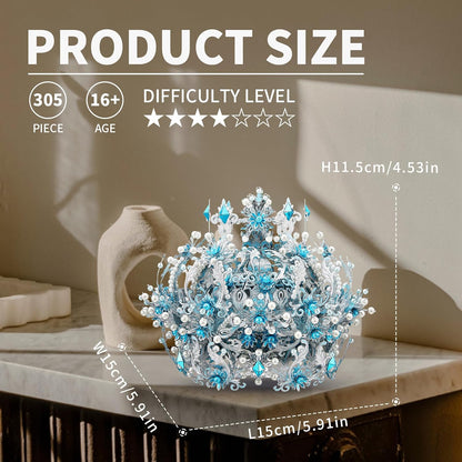 Piececool 3D Metal Puzzles, Ice Snow Crown Tiaras Model Building Kits, Challenging Assembly DIY Crafts Kits, Best Birthday