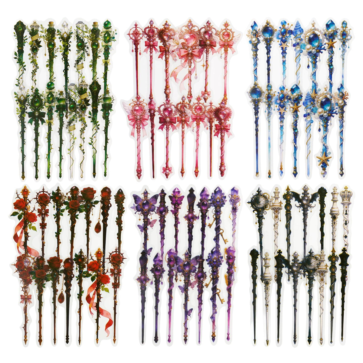 120 Pcs Floral Garden Stickers for Scrapbooking and Journaling