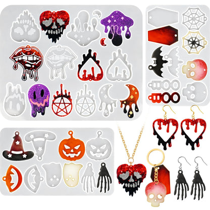 Resin Earring Molds, Set of 4 Style Silicone Earring Molds