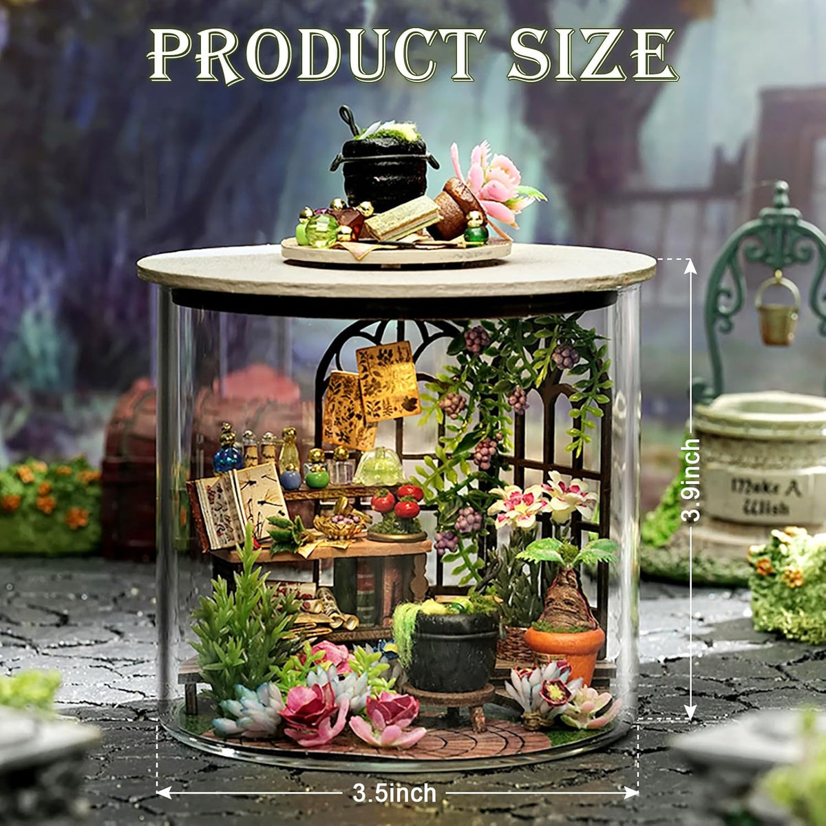 Miniature House Kit, DIY Dollhouse Tiny House Kit for Adults