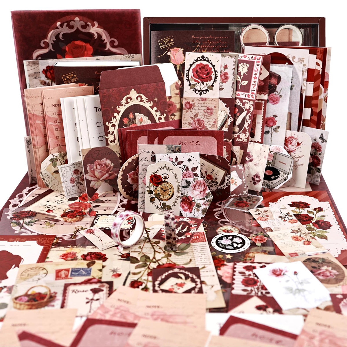 Diuhofart Ultimate Vintage Scrapbook Supplies & Junk Journal Kit - A6 Retro Notebook, Aesthetic Stationery Supplies, Craft Gift Set for Women, Perfect for Journaling & Scrapbooking