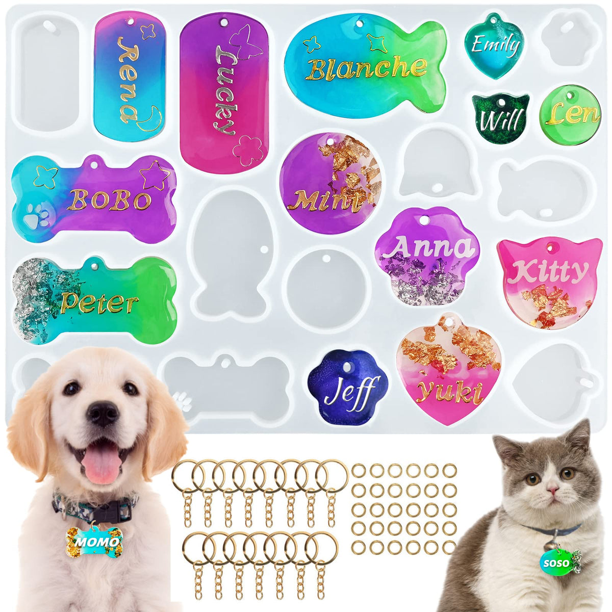 Actvty Mini Alphabet Resin Molds - 3Pcs Letter Molds for Epoxy Casting Small Number Alphabet Silicone Mold for DIY Earring Necklace Pendant Jewelry Resin Crafts Decor