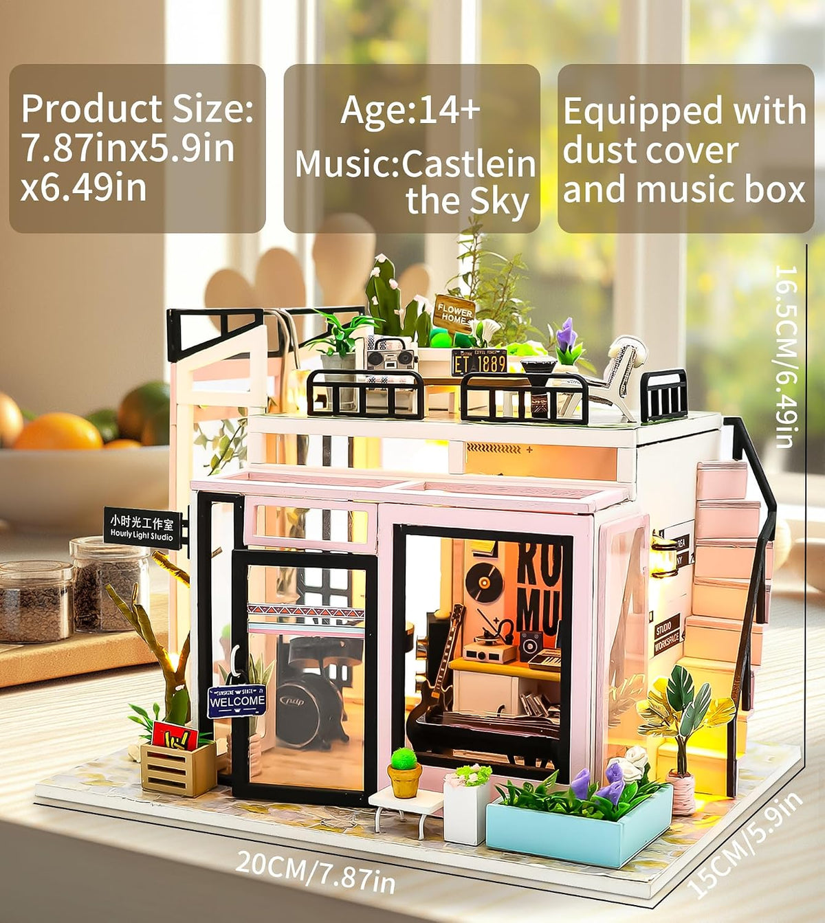 Spilay DIY Miniature House Kit for Adults, Miniature Dollhouse Kit