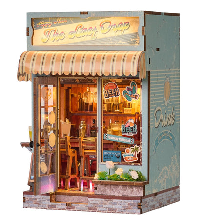 Book Nook Kit, Magic Shop DIY Miniature House Kit with Stepless Dimming