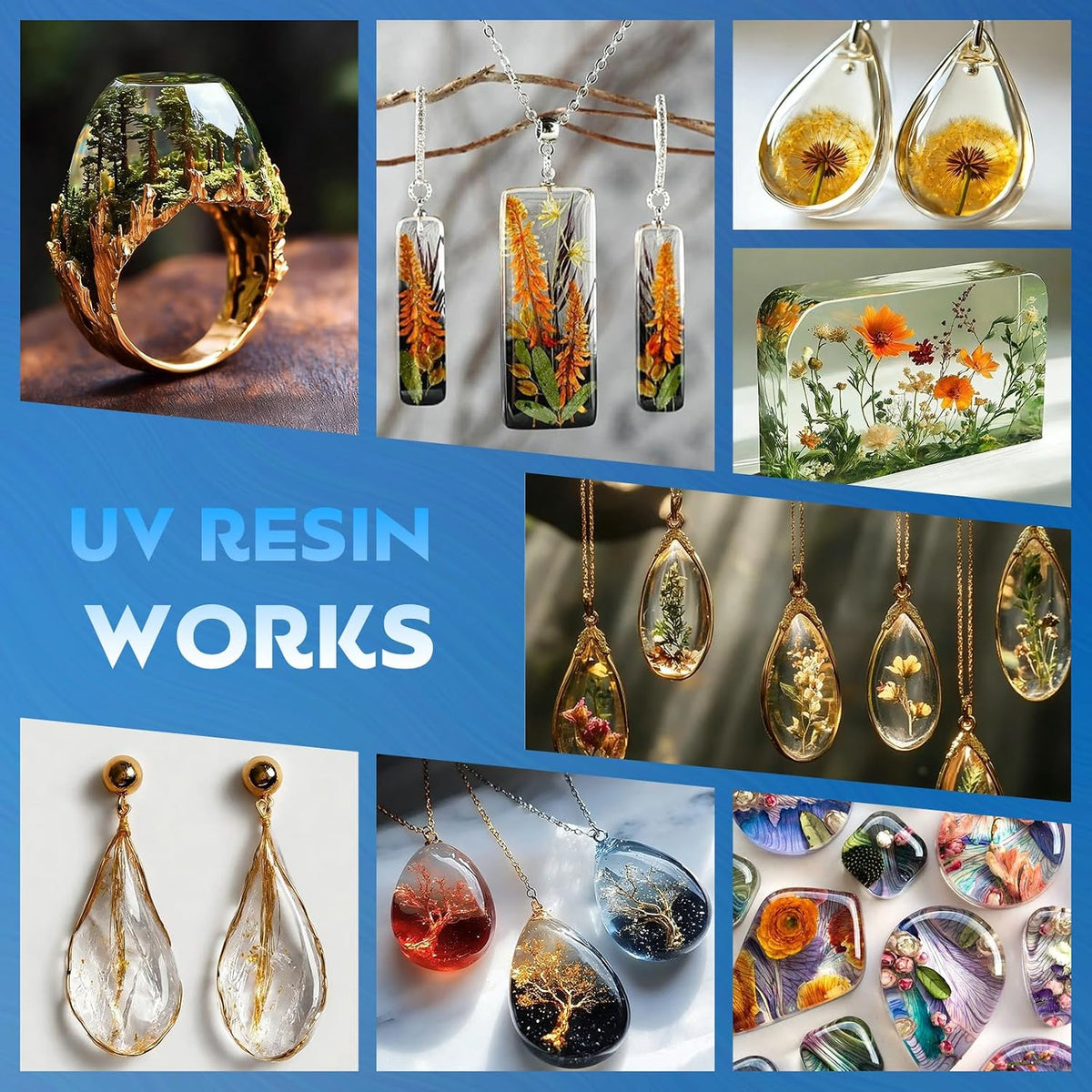 Akisey UV Resin, 200g Crystal Clear UV Epoxy Resin for Jewelry & DIY Craft