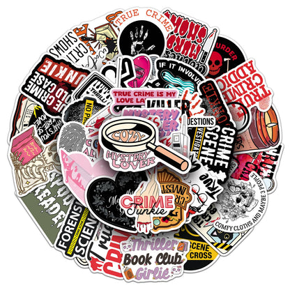 50Pcs Vintage Floral Clock Stickers, Waterproof Vinyl Mechanical Gear