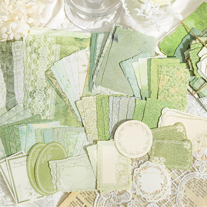 100 Sheets Vintage Scrapbook Papers Journaling Scrapbooking Supplies Kit