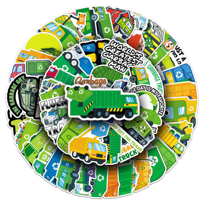 50Pcs Vintage Floral Clock Stickers, Waterproof Vinyl Mechanical Gear
