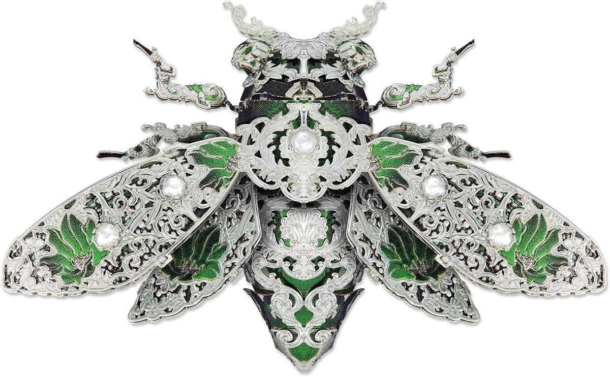 Piececool Metal 3D Puzzles for Adults, Cicada 3D Model Building Kits Insect Themed Animal Fashion Brooch Assembling DIY Crafts Creative Gifts