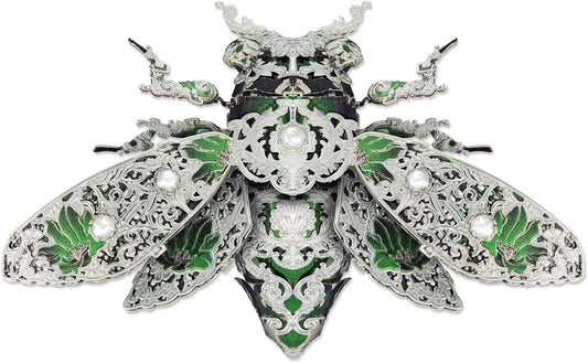 Piececool Metal 3D Puzzles for Adults, Cicada 3D Model Building Kits Insect Themed Animal Fashion Brooch Assembling DIY Crafts Creative Gifts