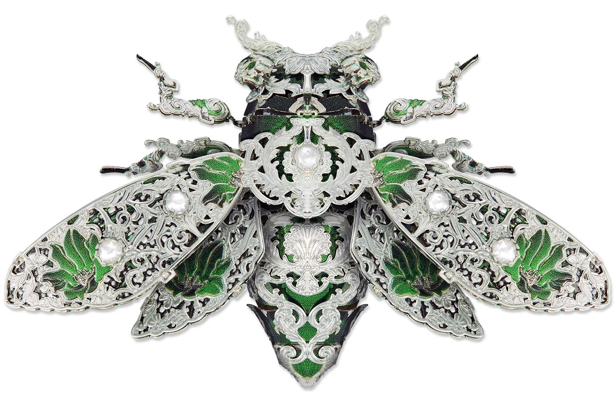 Piececool Metal 3D Puzzles for Adults, Cicada 3D Model Building Kits Insect Themed Animal Fashion Brooch Assembling DIY Crafts Creative Gifts