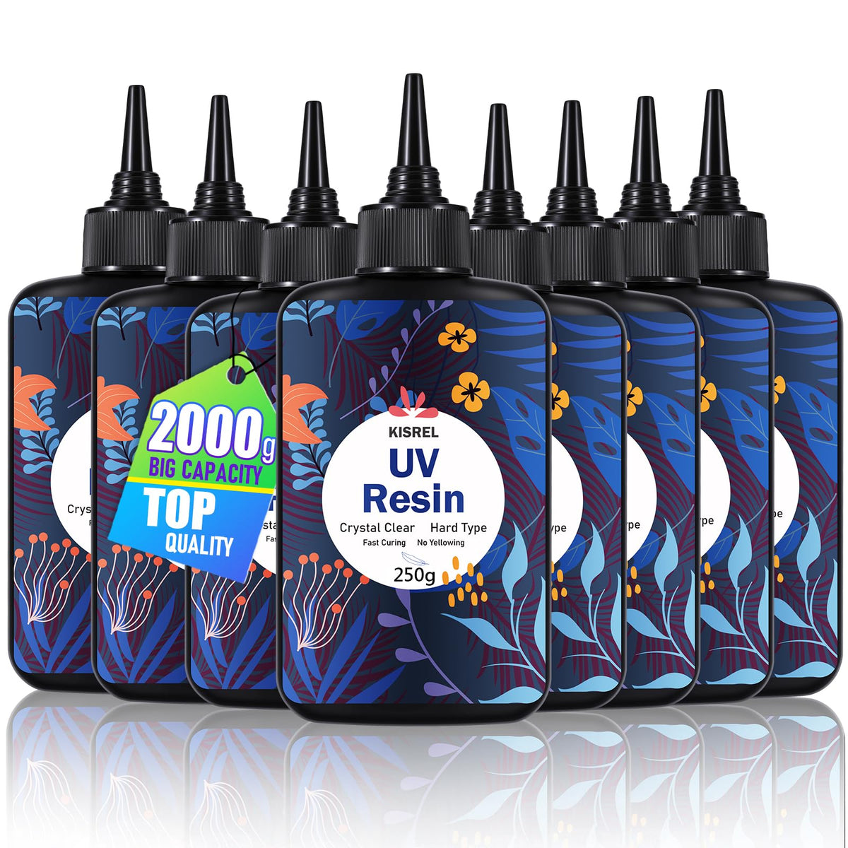 KISREL UV Resin 300g, Hard Type UV Resin Kit for Craft Jewelry Making