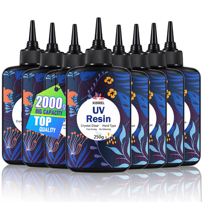 KISREL UV Resin 300g, Hard Type UV Resin Kit for Craft Jewelry Making