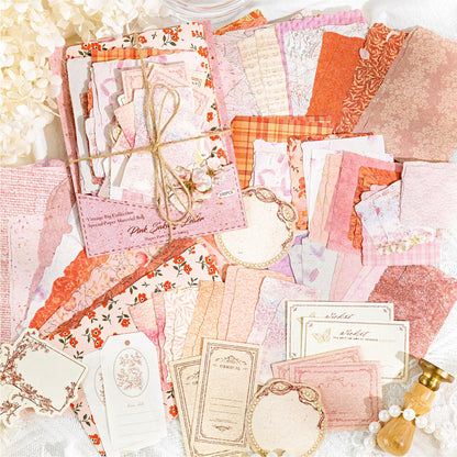 100 Sheets Vintage Scrapbook Papers Journaling Scrapbooking Supplies Kit