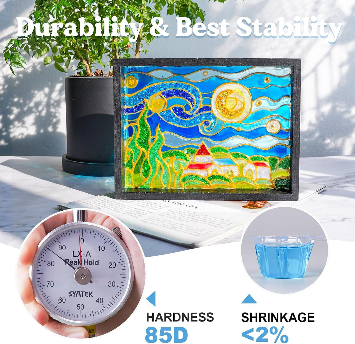 LET'S RESIN UV Resin with Light, Upgraded 200g Starter Kit for Jewelry