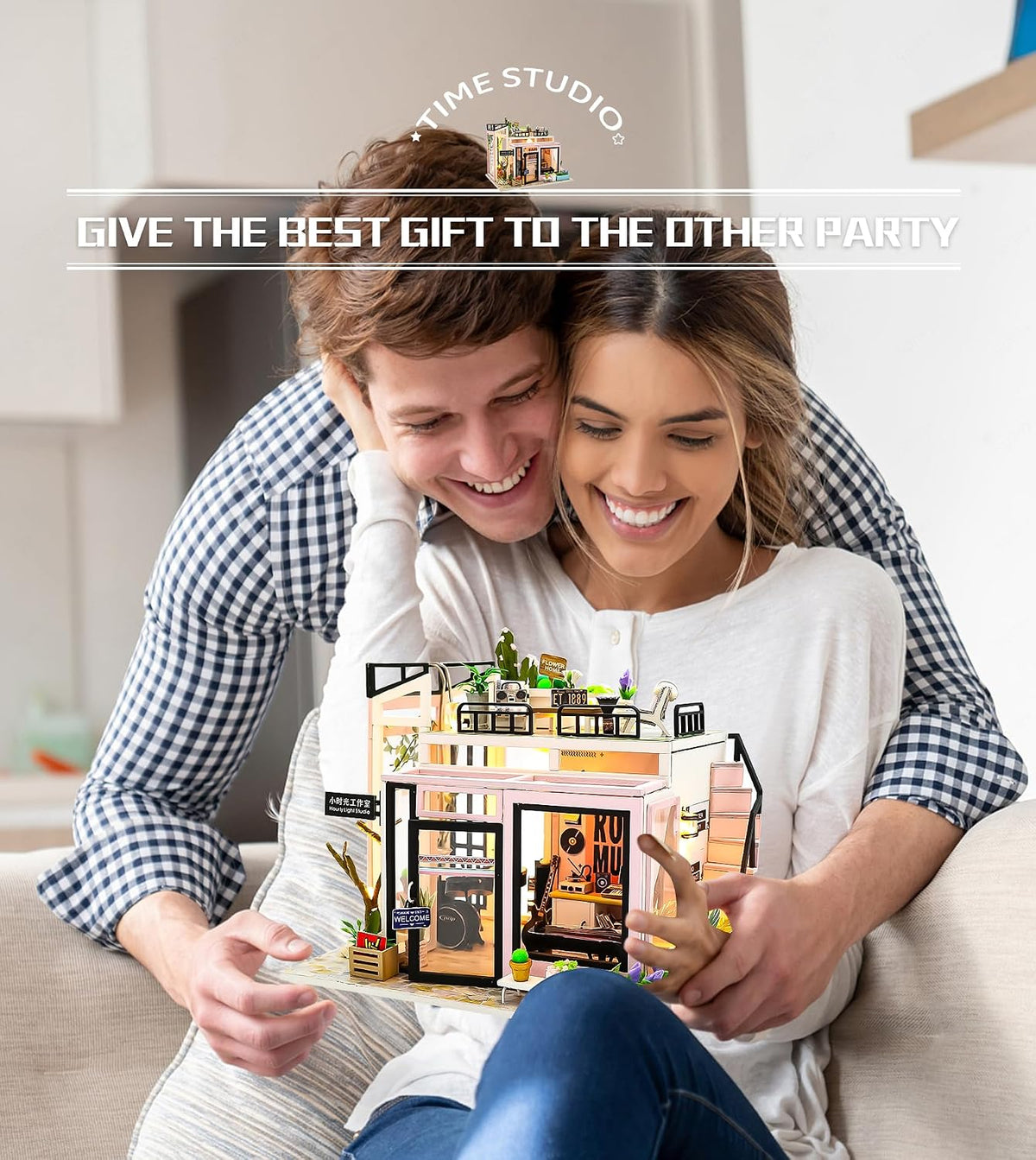 Spilay DIY Miniature House Kit for Adults, Miniature Dollhouse Kit