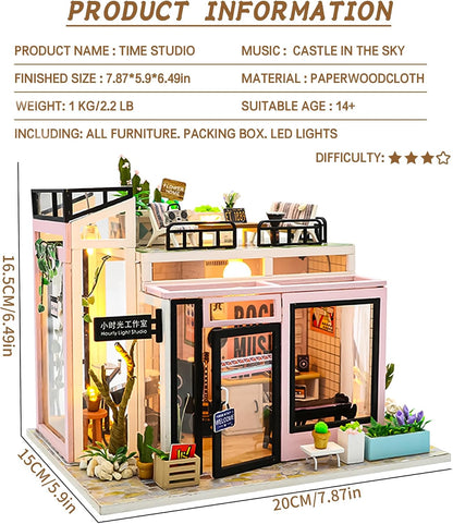Spilay DIY Miniature House Kit for Adults, Miniature Dollhouse Kit