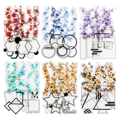 120 Pcs Floral Garden Stickers for Scrapbooking and Journaling
