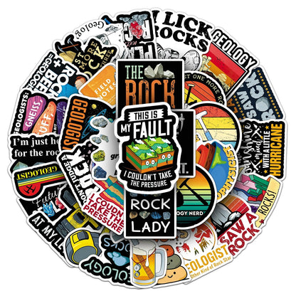50Pcs Vintage Floral Clock Stickers, Waterproof Vinyl Mechanical Gear