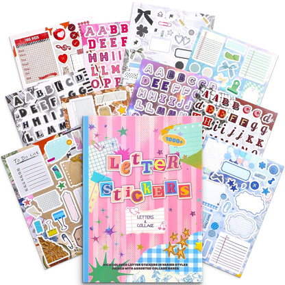 1000+ Pcs Alphabet Collage Sticker Book, Retro Letter & Collage Note Frame Decor Stickers for Junk Journal, Scrapbooking Supplies, Ideal DIY Decorative Gift for Women Teen Girls