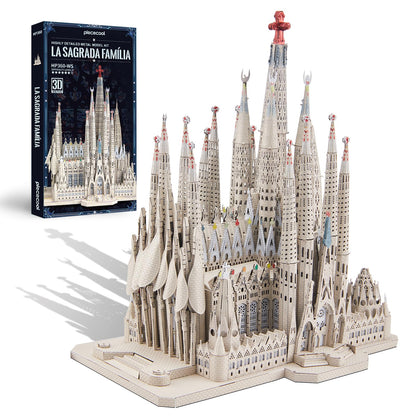 Piececool 3D Metal Puzzles for Adults and Teens, Notre Dame De Paris Church Metal Model Kit, Challenge French Cathedral Brain Teaser Architecture Building Blocks Puzzle, 382 Pcs