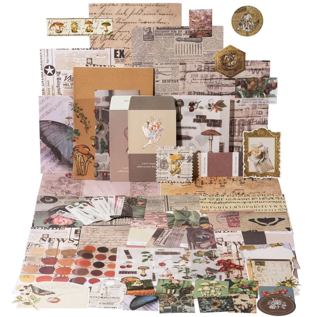 YagCu Scrapbook Kit for Beginners, Aesthetic Junk Journal Supplies, Scrapbooking and Journaling Materials, Bullet Journals Stationery, Planner DIY Arts Craft Paper, Women Adults