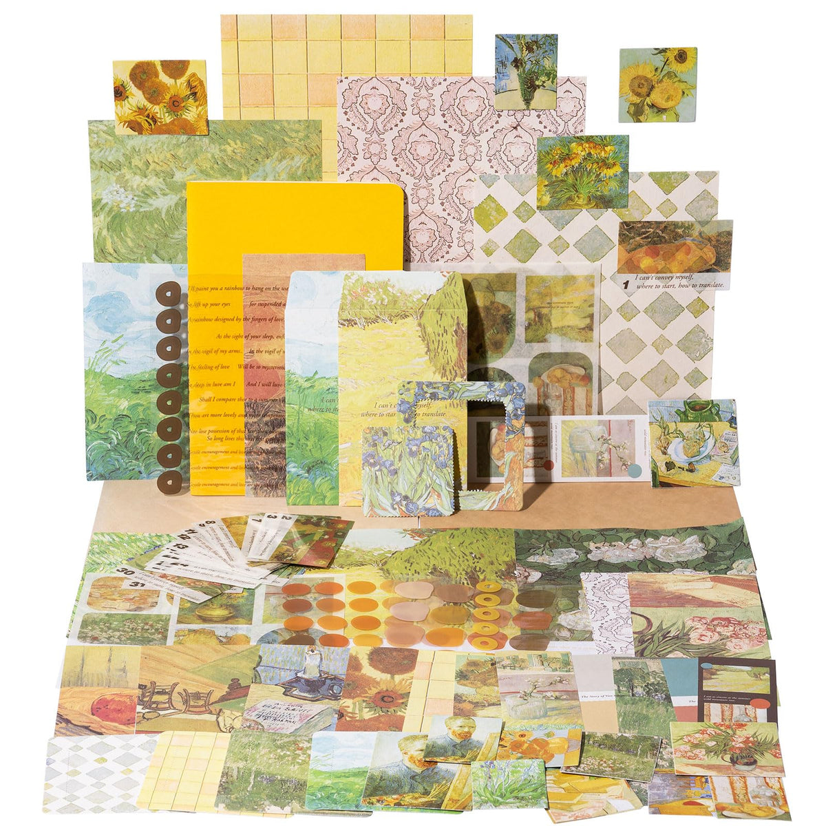 YagCu Scrapbook Kit for Beginners, Aesthetic Junk Journal Supplies, Scrapbooking and Journaling Materials, Bullet Journals Stationery, Planner DIY Arts Craft Paper, Women Adults