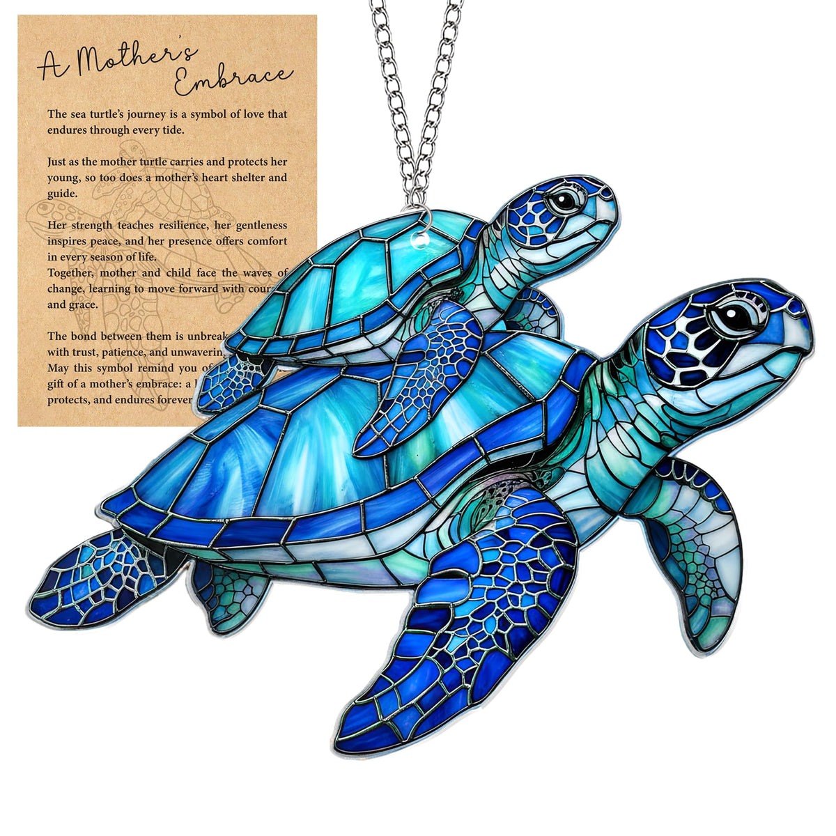 Turtle Ornament, Beach Christmas Ornaments for Tree, Beach Gifts for Women