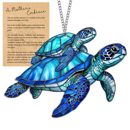 Turtle Ornament, Beach Christmas Ornaments for Tree, Beach Gifts for Women