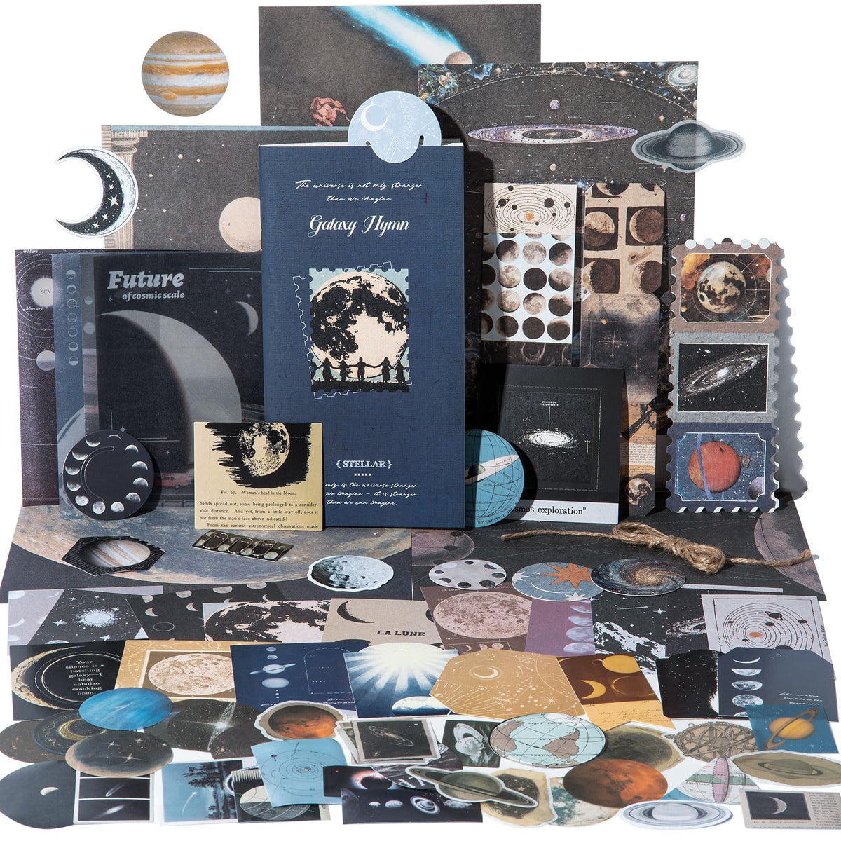 YagCu Scrapbook Kit for Beginners, Aesthetic Junk Journal Supplies, Scrapbooking and Journaling Materials, Bullet Journals Stationery, Planner DIY Arts Craft Paper, Women Adults