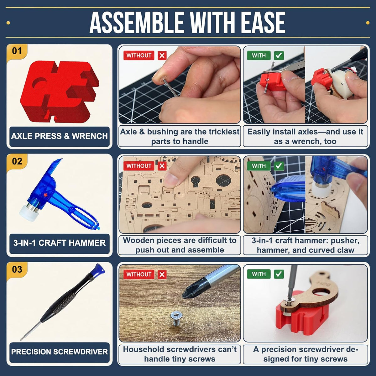 LOPASA Book Nook & Miniature House Assembly Tool Kit for Starter